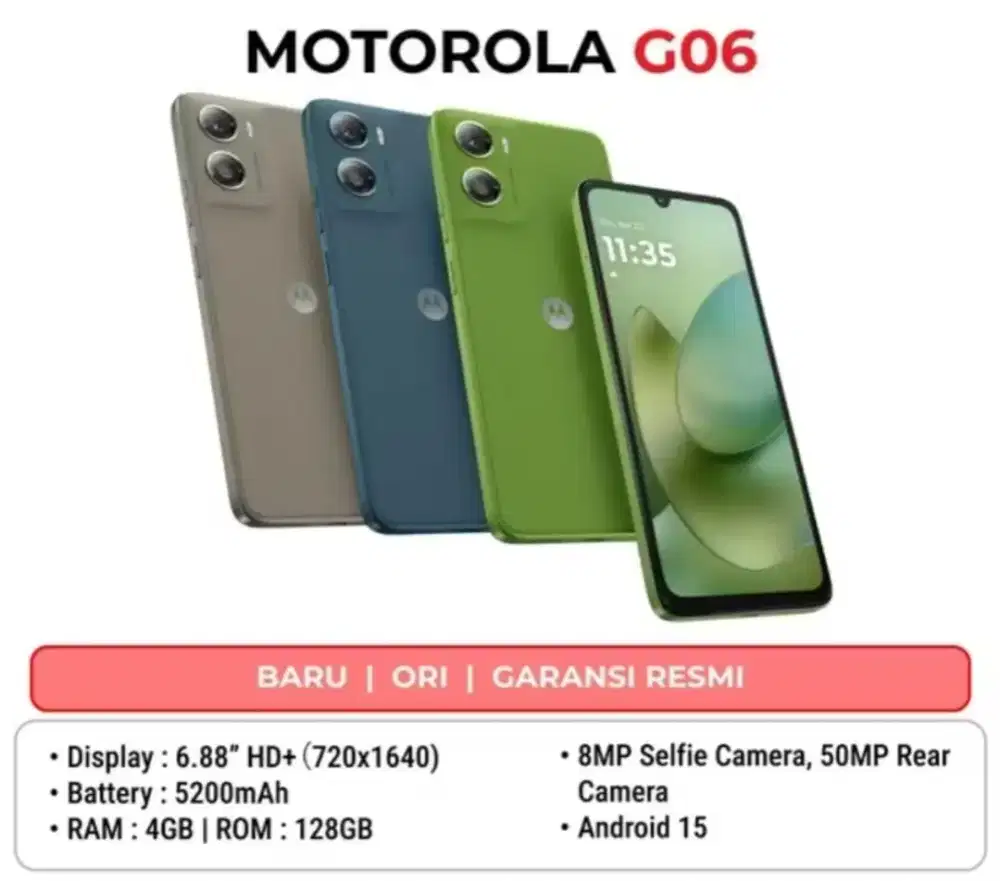 Jual Motorola G06 ram 4/128 (cash/kredit bisa)