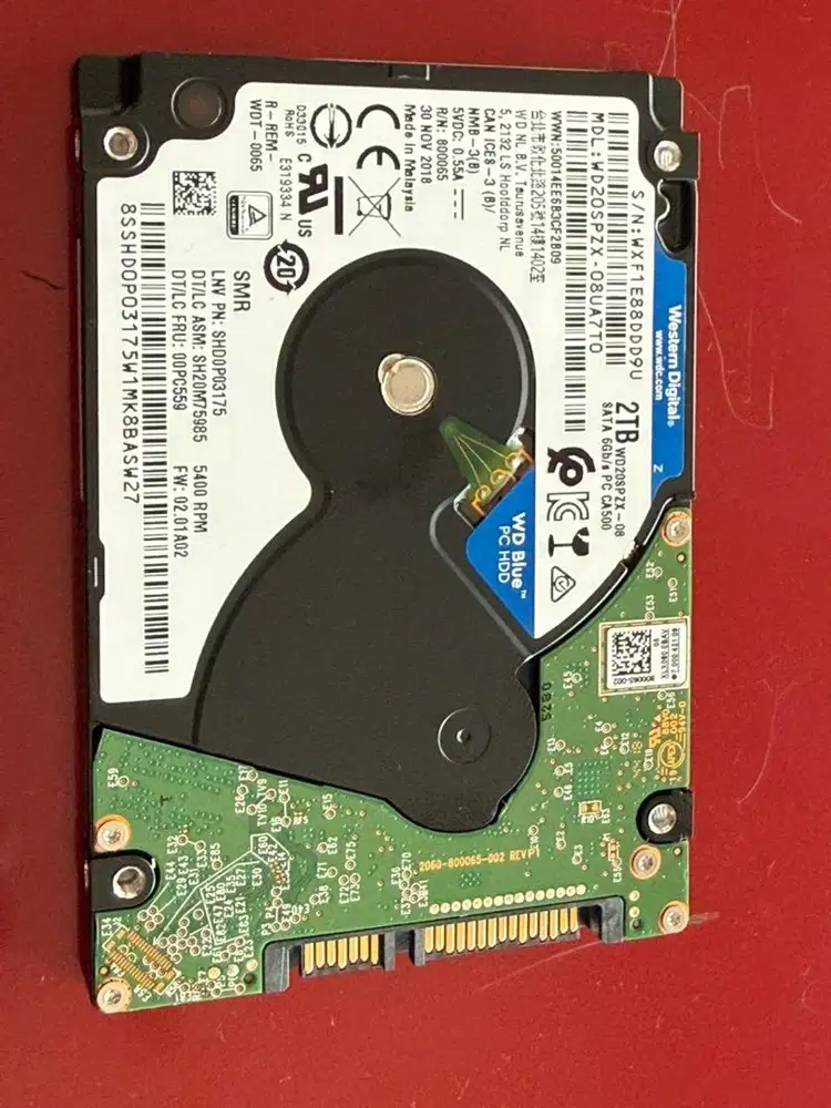 Hardisk Laptop WD 2TB Sentinel 100%