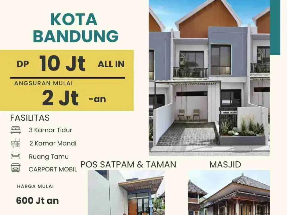 dp 10 JT all in rumah cantik murah strategis di Ujungberung