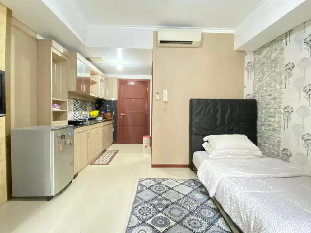Disewakan Lantai Rendah Studio Full Furnish di Apartemen Royal Mediterania Garden