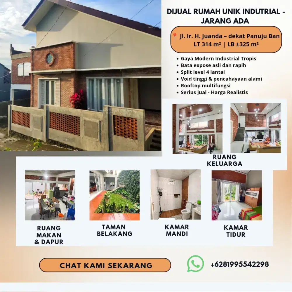 Dijual Rumah Unik dengan Karakter Arsitektur Kuat