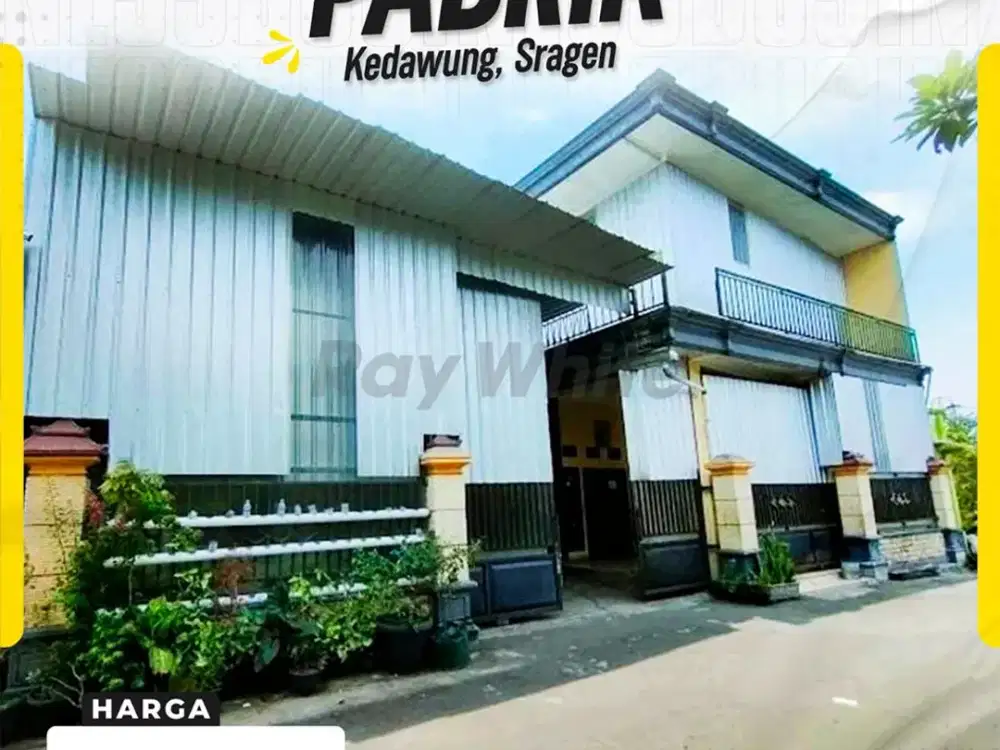 Dijual Pabrik +ijin usaha lengkap Siap jalan, Bangunan Terawat di kedawung Sragen