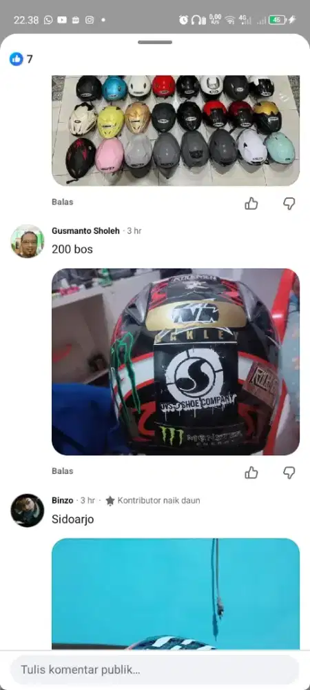 Helm ink dari pada gak kepakai