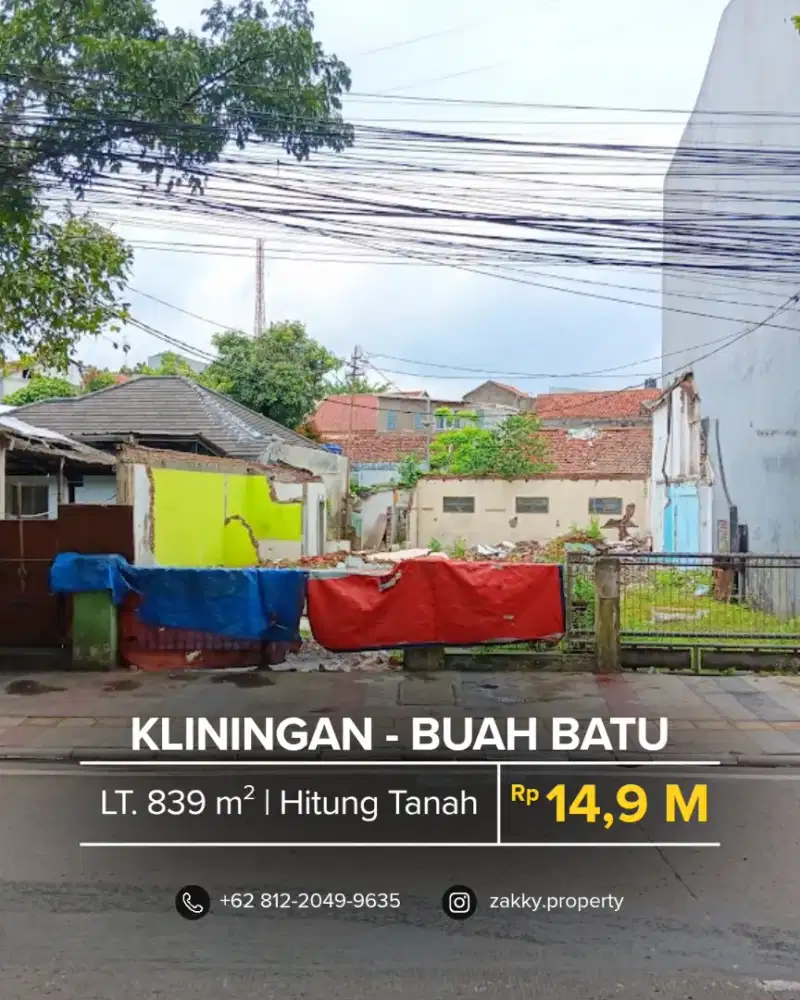 Tanah Strategis untuk Klinik, Kantor dan Kost - Buah Batu Bandung