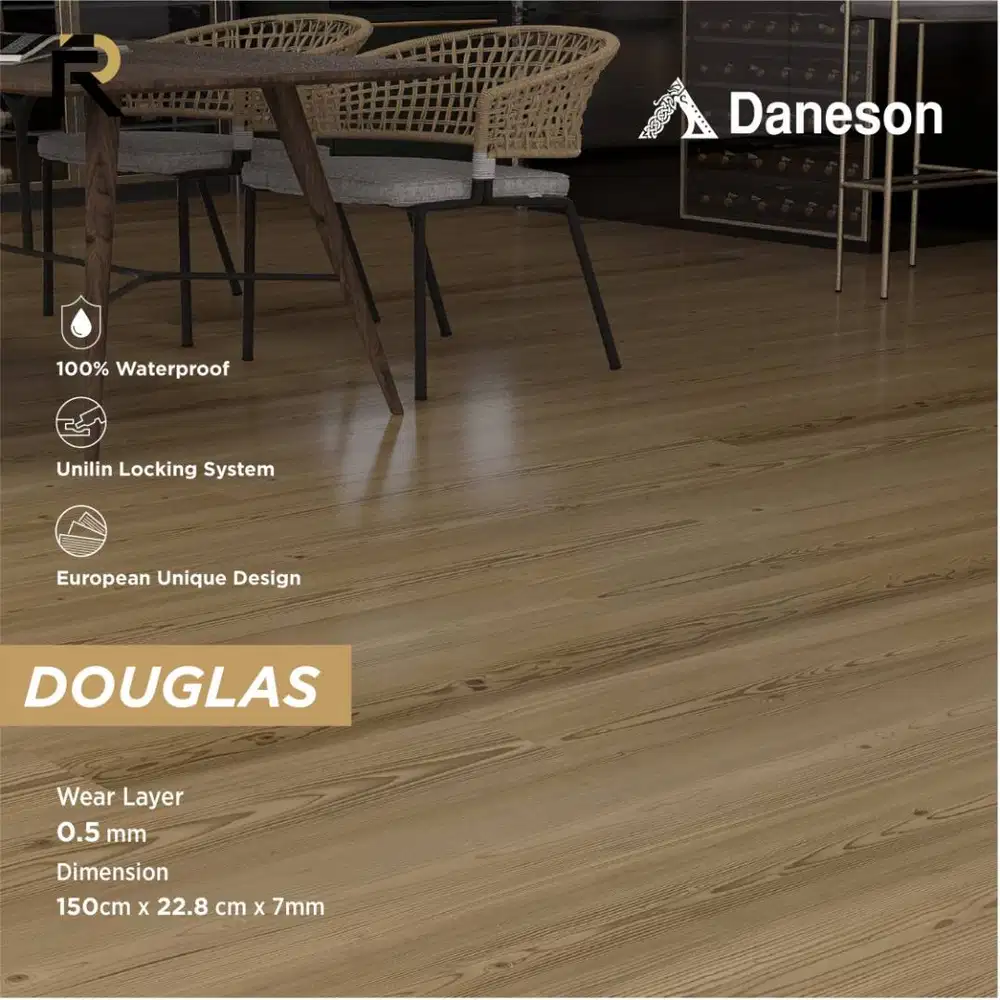 SPC Flooring Marvel Daneson Douglas 7 mm | Lantai SPC Motif Kayu