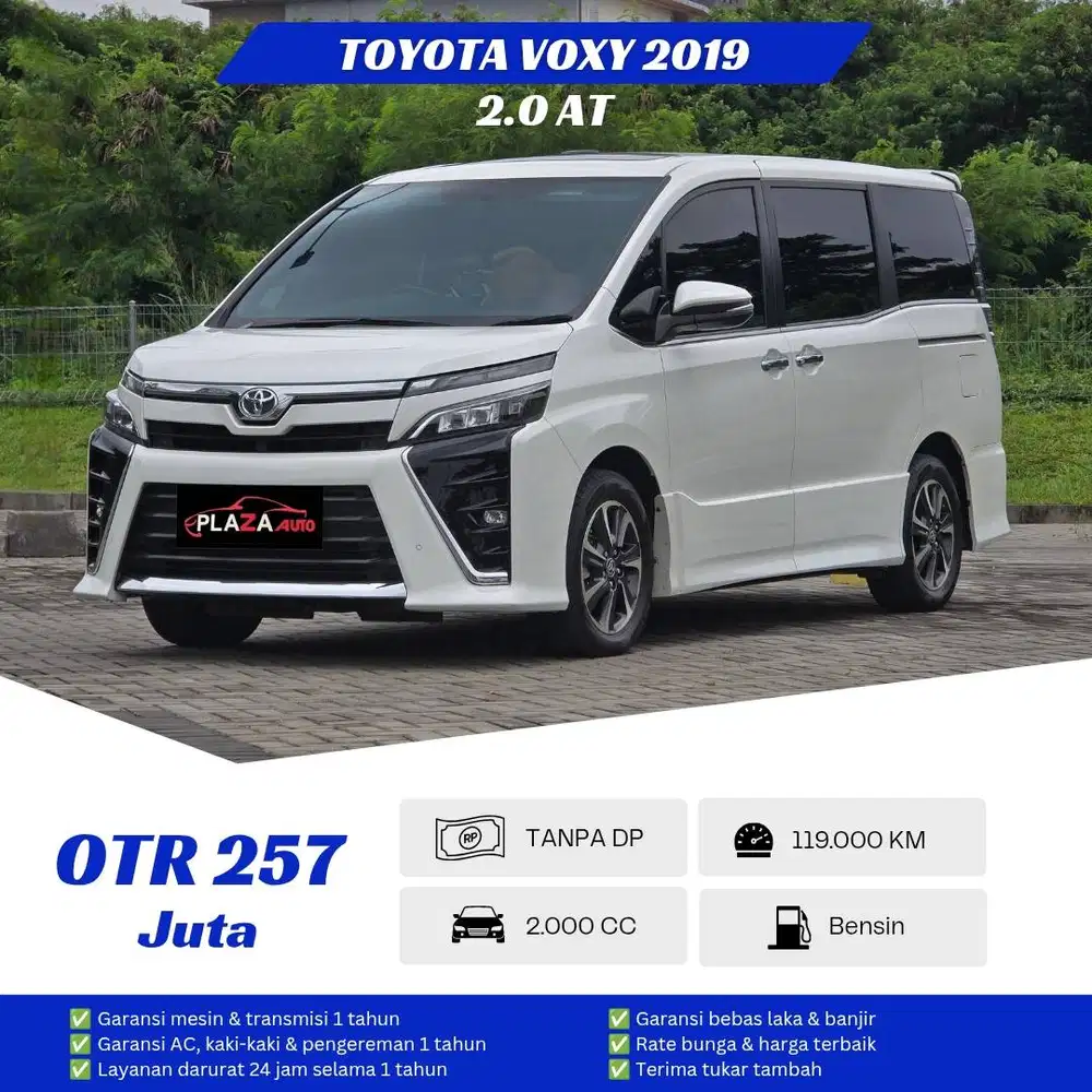 Toyota Voxy 2019 2.0 Automatic (TANPA DP) Garansi EXCLUSIVE 1 tahun