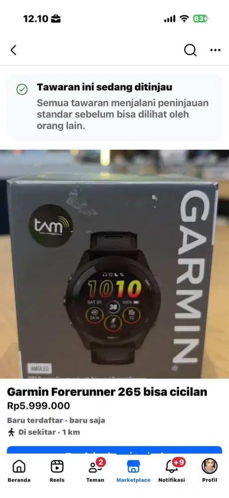 Garmin forerunner 265