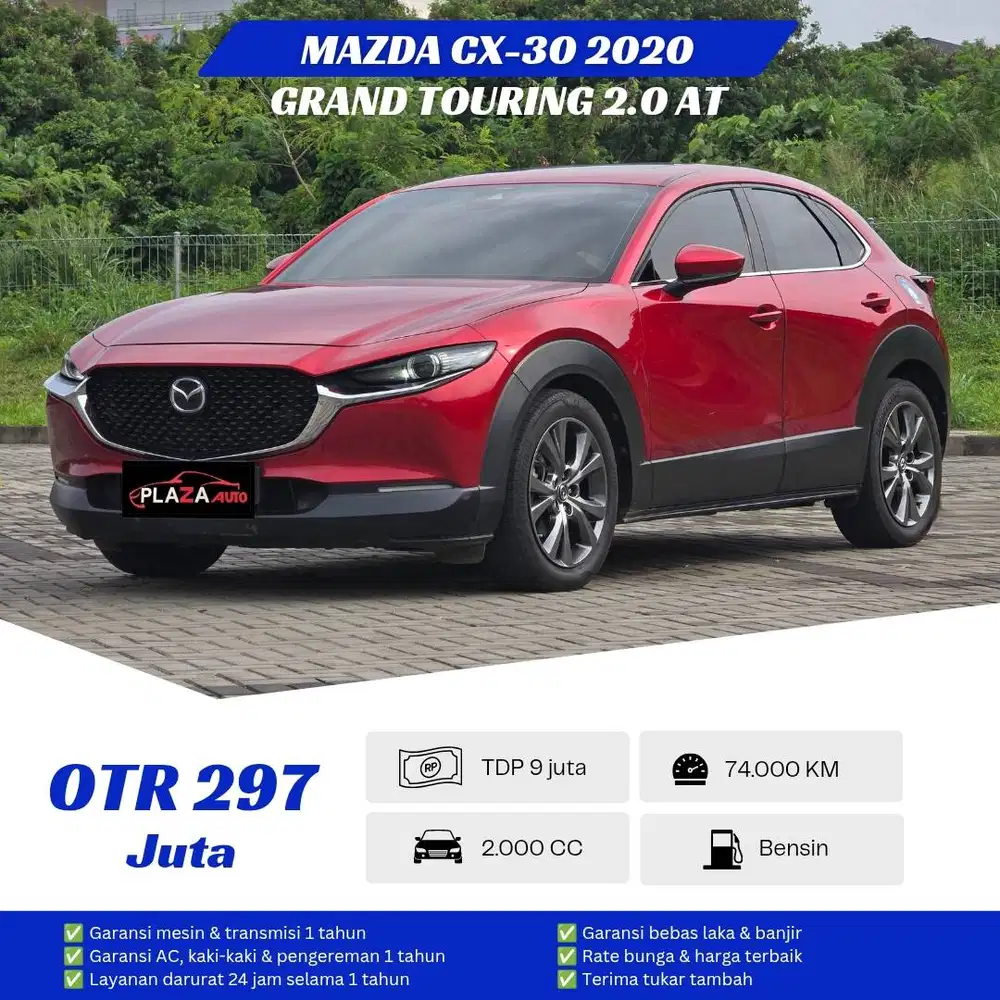 Mazda CX-30 2020
Grand Touring 2.0 Automatic
(KM 70ribuan FULL RECORD)