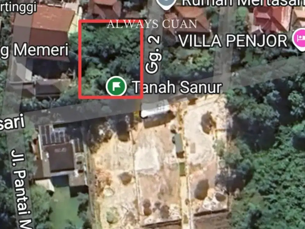 Tanah Datar Siap Bangun Lokasi Jl Mertasari Sanur Dijual