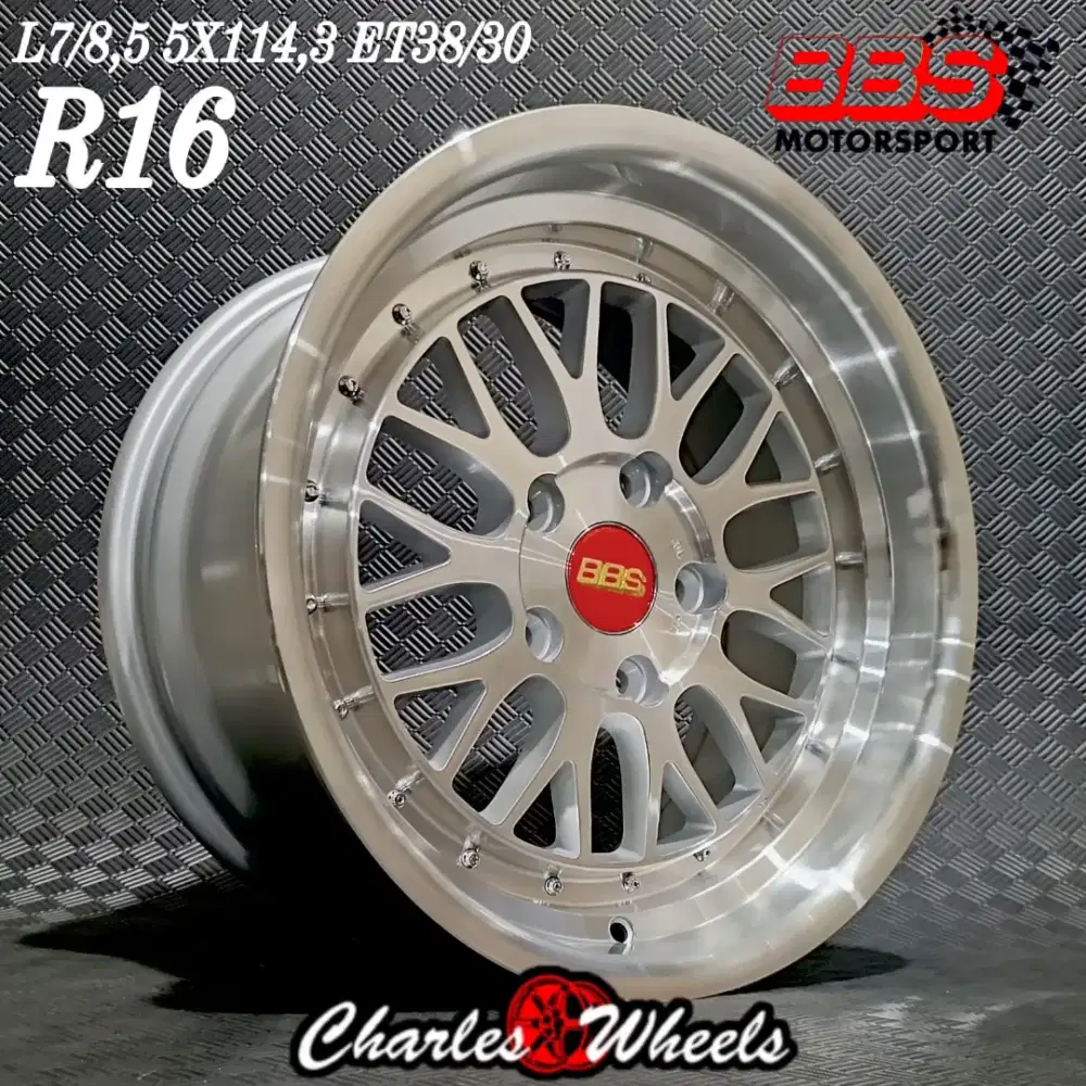 Jual velg baru bbs lm r16 5x114,3 grandmax innova rush civic dll