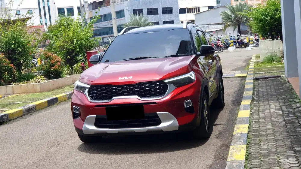 Km22rb kia sonet smart 2022 merah pajak panjang