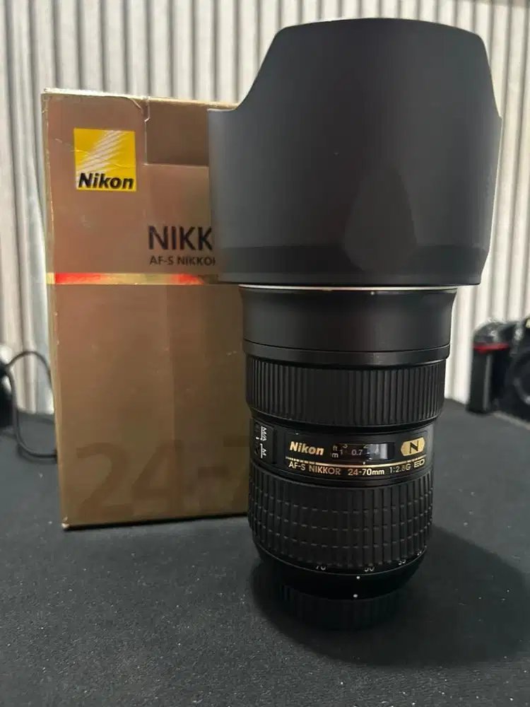 Lensa Nikon 24-70mm f2.8 Nano Fullset Box