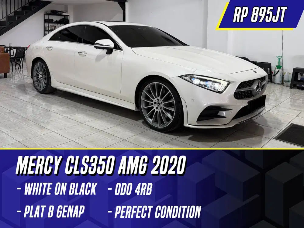 Mercedes Benz CLS350 AMG 2020 NIK 2019 White on Black Putih Mercy CLS