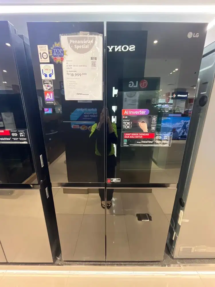 CICILAN KULKAS LG SIDE BY SIDE 655LTR Knock Knock