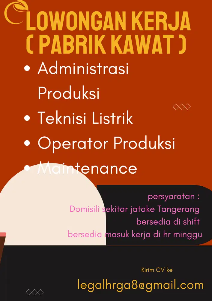 lowongan kerja operator mesin