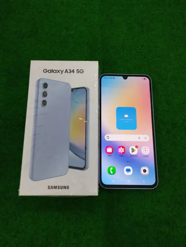 samsung A34 5G ram 8/256gb lengkap mulus