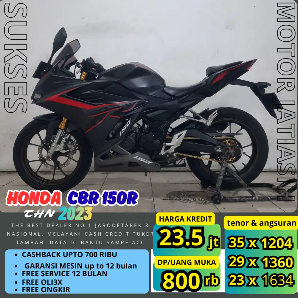 PROMO THR(SUKSES MOTOR) DP TERMURAH  PASTI ACC HONDA CBR 150 R 2023