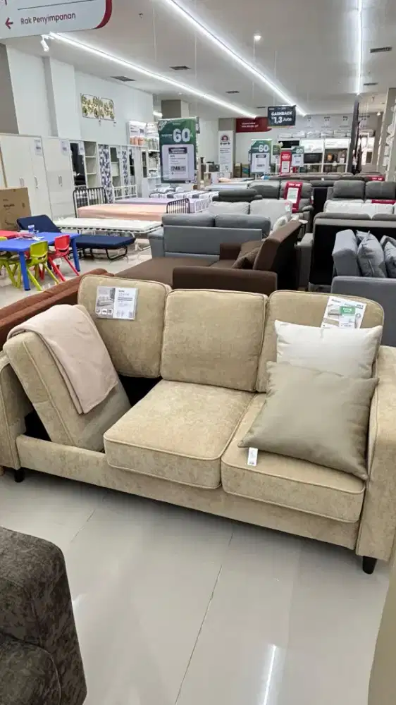 THEODORE SOFA 3S + STORAGE - TW 258 BEIGE