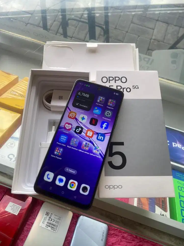 Oppo A5pro 5G 8/256 lengkap original segel nominus