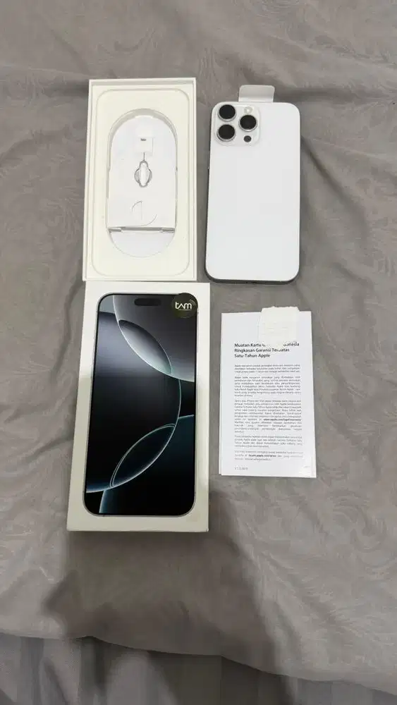 IPHONE APPLE 16 Promax 256Gb white titanium