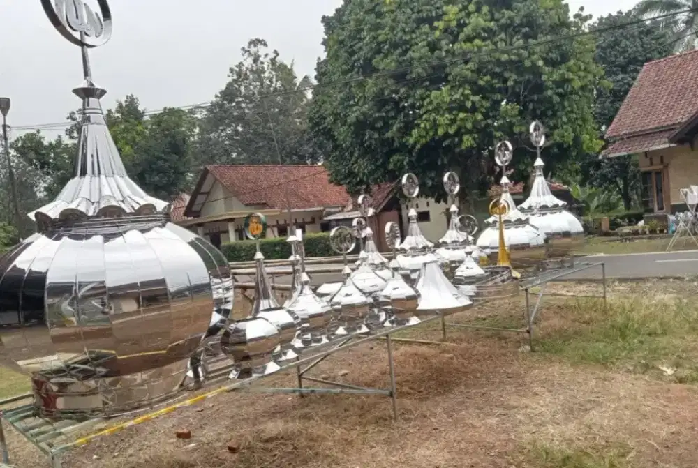 Kubah mesjid stainless. Di cat juga bisa
