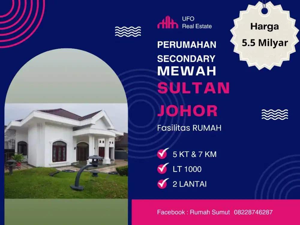 Dijual Rumah Secondary Sultan Johor