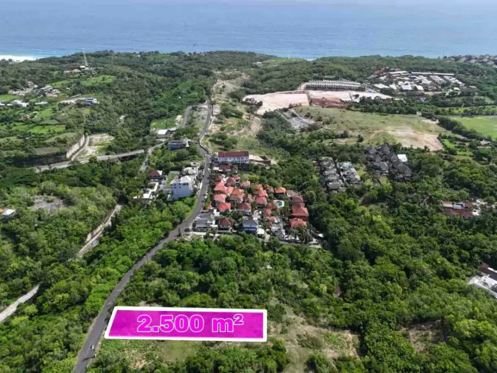 Tanah Komersil Murah 2500m² Main Road Bali Cliff Ungasan