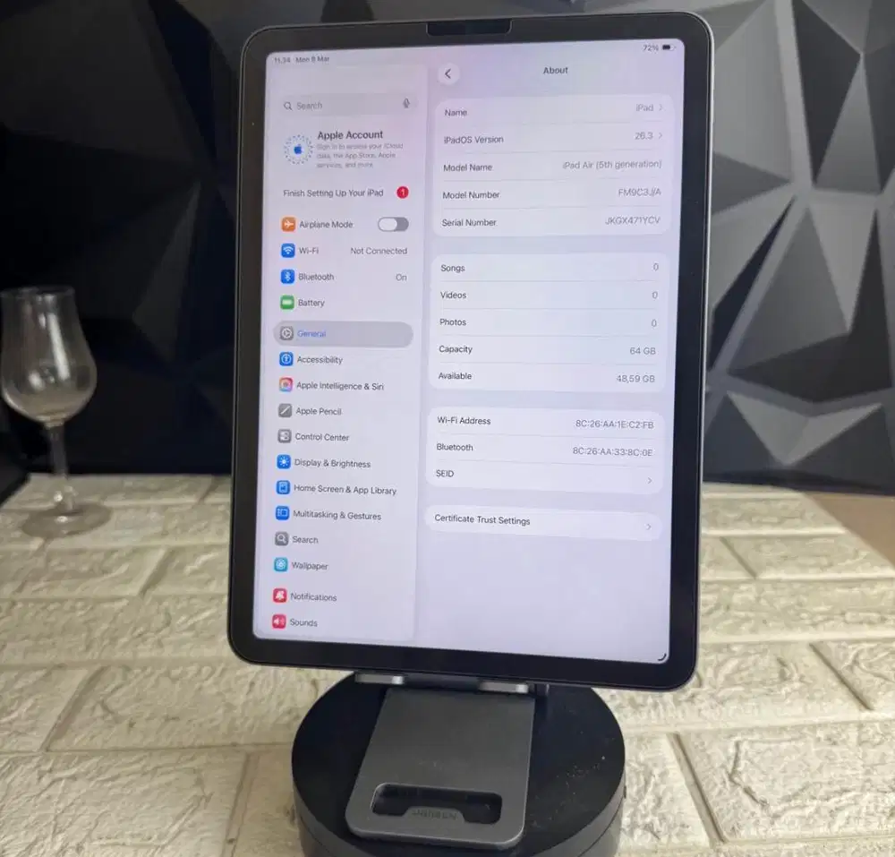 iPad Air 5 64GB Garansi Resmi iBox Desember 2026 Battery Health 100%