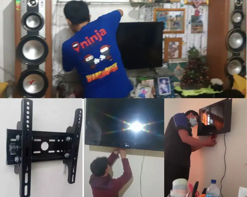 Braket +pasang atau jasa pasang terima rapih breket bracket led tv