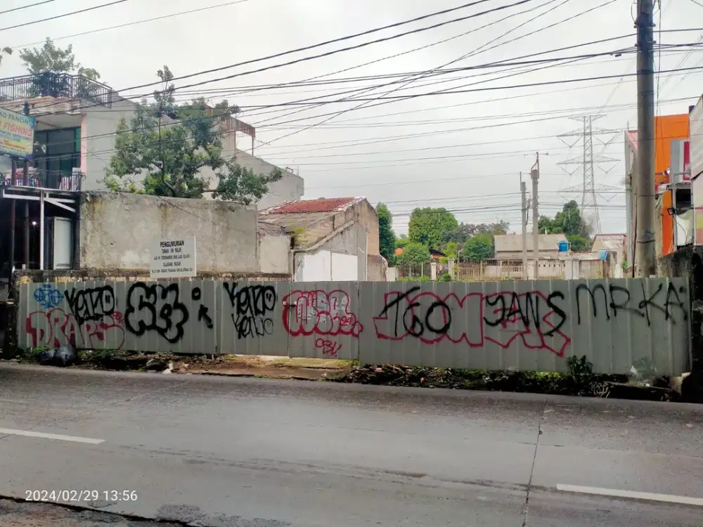 Tanah Persegi 524m2 (37x14) di Ry Citayam Ratu Jy Dekat Grand Depok City 7,5juta/m2