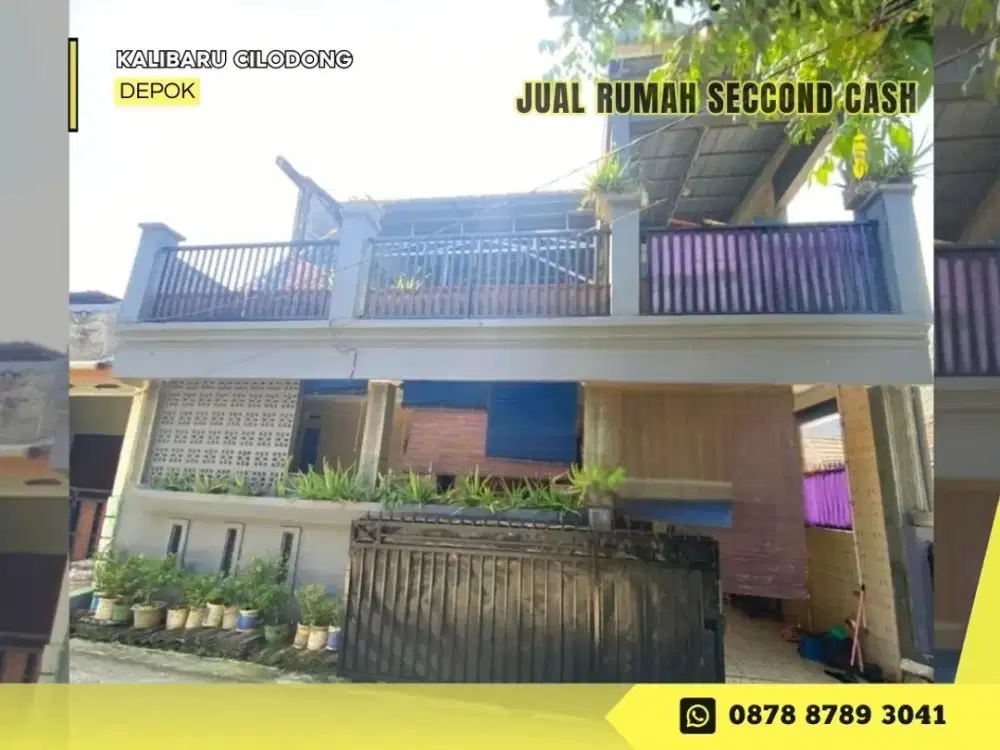 Jual Rumah Cash 2Lantai 595JT dkt Alun alun GDC Depok di Kalibaru Cilodong