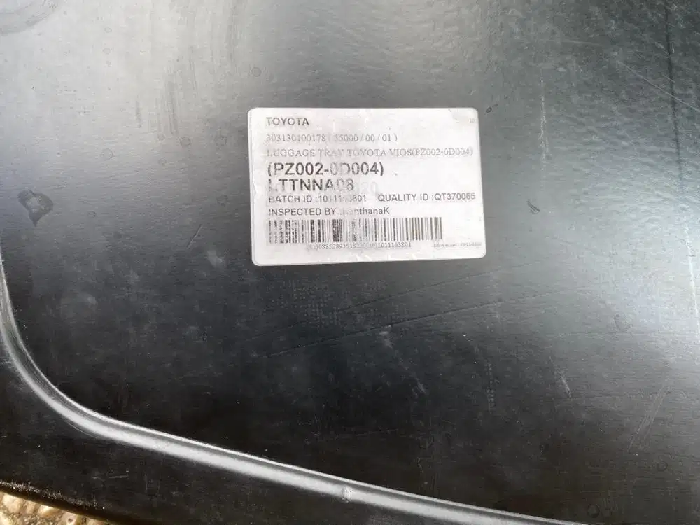 Karpet bagasi vios gen 2