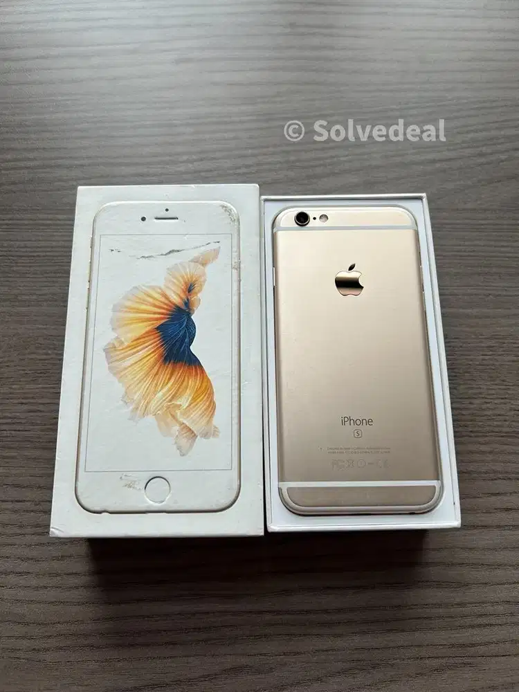 iPhone 6S 64GB Gold — Mulus Fullset + Bonus Case