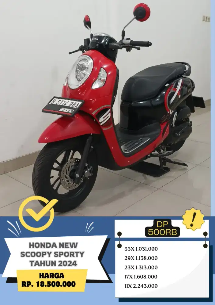 New Scoopy Sporty tahun 2024 DP 500rb
