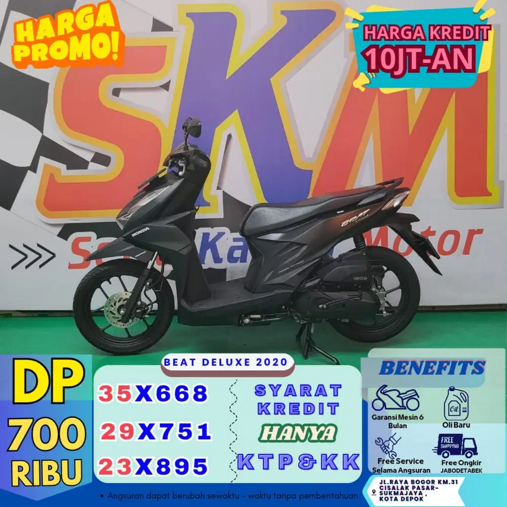Beat duluxe tahun 2020 dp 700 proses 1 hari langsung bawa pulang motor