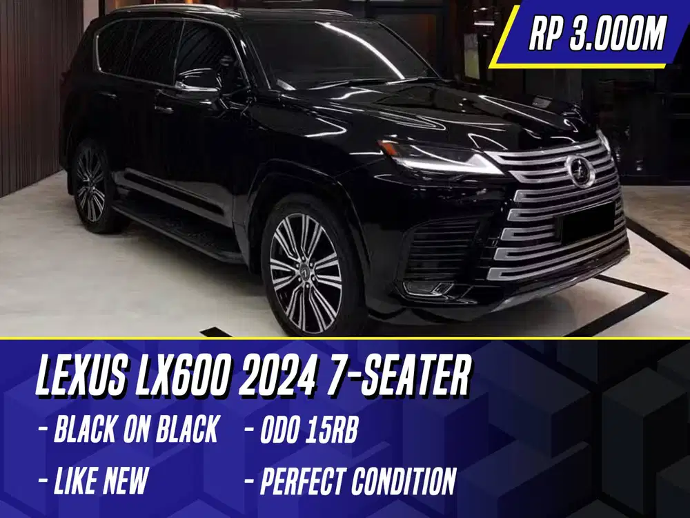 Lexus LX600 2024 7 Seater Black Hitam LX 600