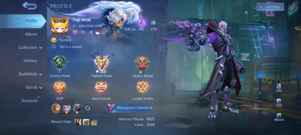 Akun ML Milik pribadi