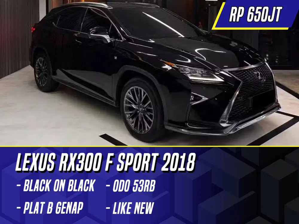 Lexus RX300 F Sport 2018 Black Hitam RX 300 FSport