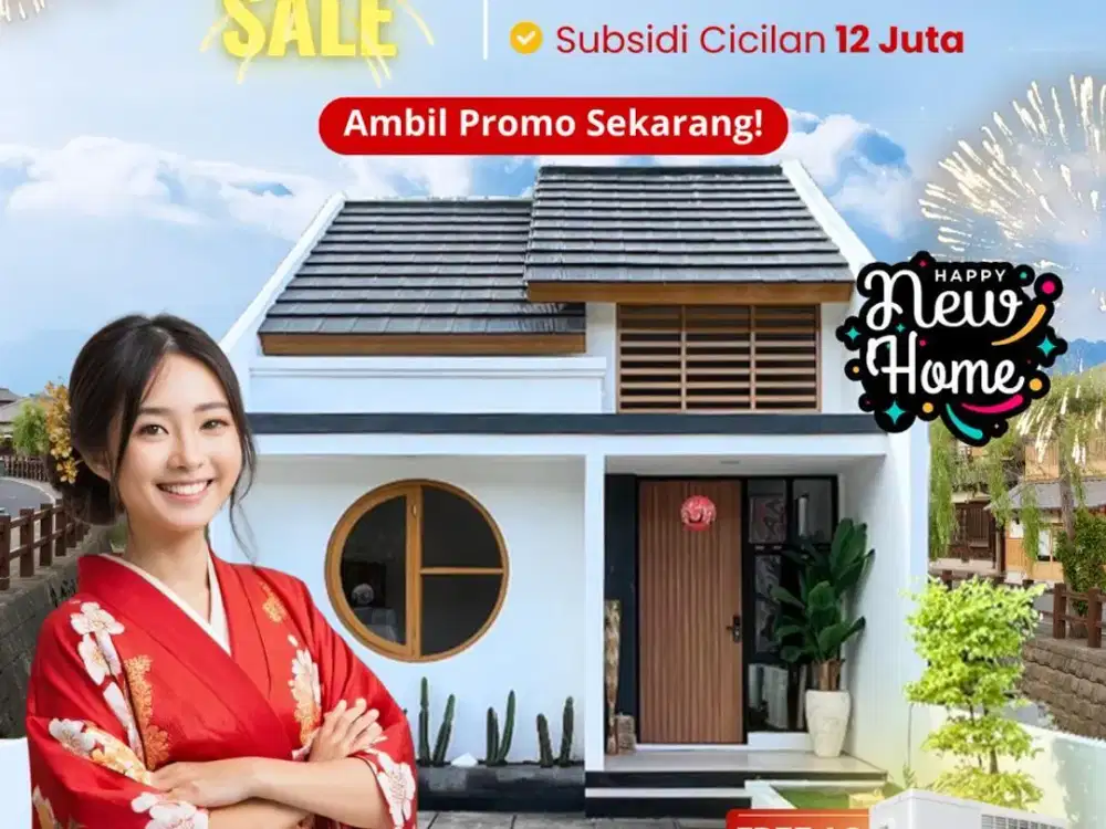 Rumah di Jogja Barat Nuansa Jepang 300 Jutaan Area Exit Tol Sentolo