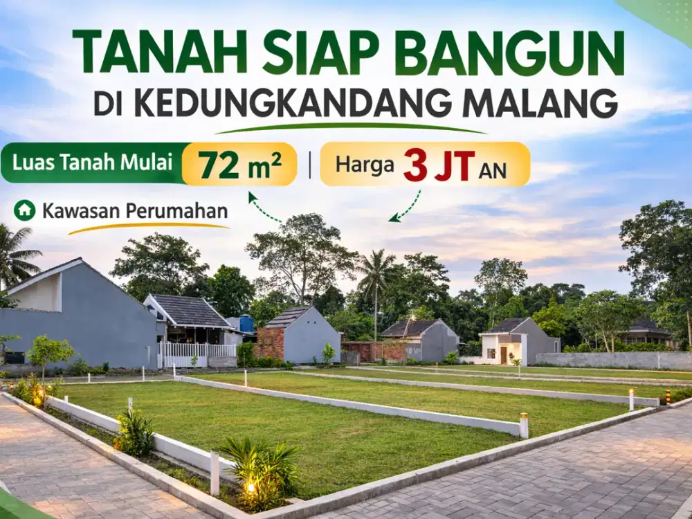 Dijual Tanah Siap Bangun – Belakang GOR Ken Arok