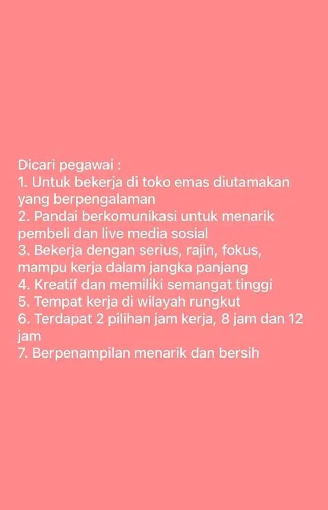 SPG karyawan full time