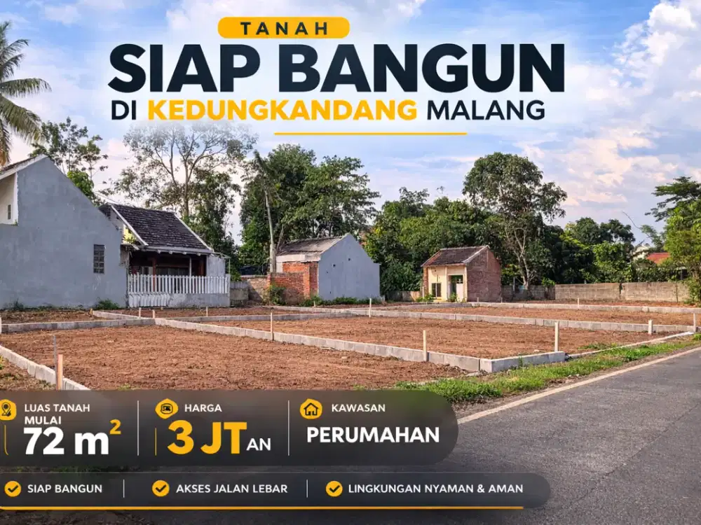 Kesempatan memiliki tanah strategis di area berkembang dekat GOR Ken Arok