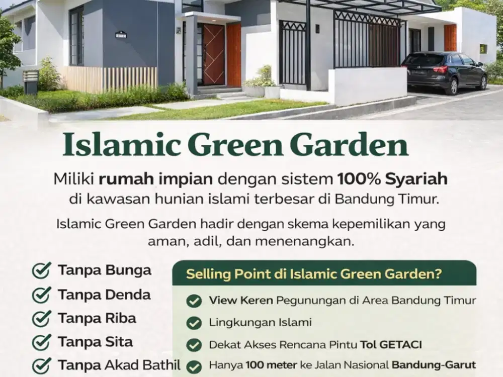 PERUMAHAN SYARIAH DI BANDUNG DEKAT RS UNISBA