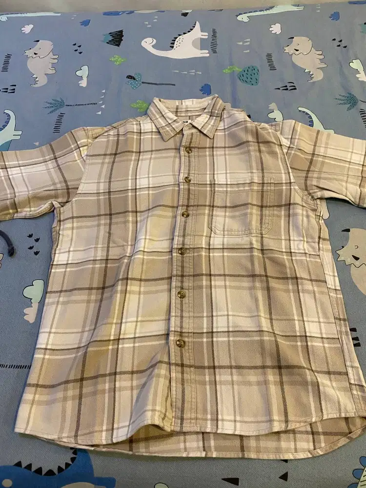 Flannel Checked Regular Fit Long Sleeve Shirt UKURAN S - UNIQLO