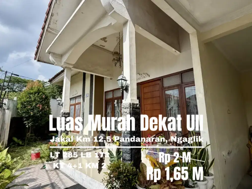 Rumah luas murah dekat UII dan ponpes pandanaran Jakal km 13