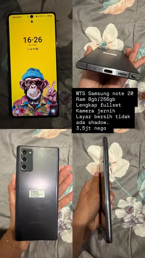 Dijual Samsung Galaxy Note 20 Ram 8gb/256gb