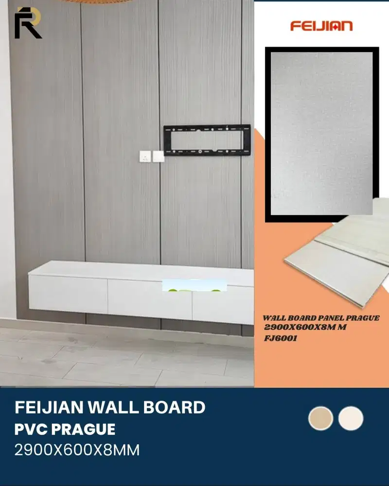 Feijin Wallboard Dinding Lebar 60cm x 290cm x 0.8mm / WPC Wallboard