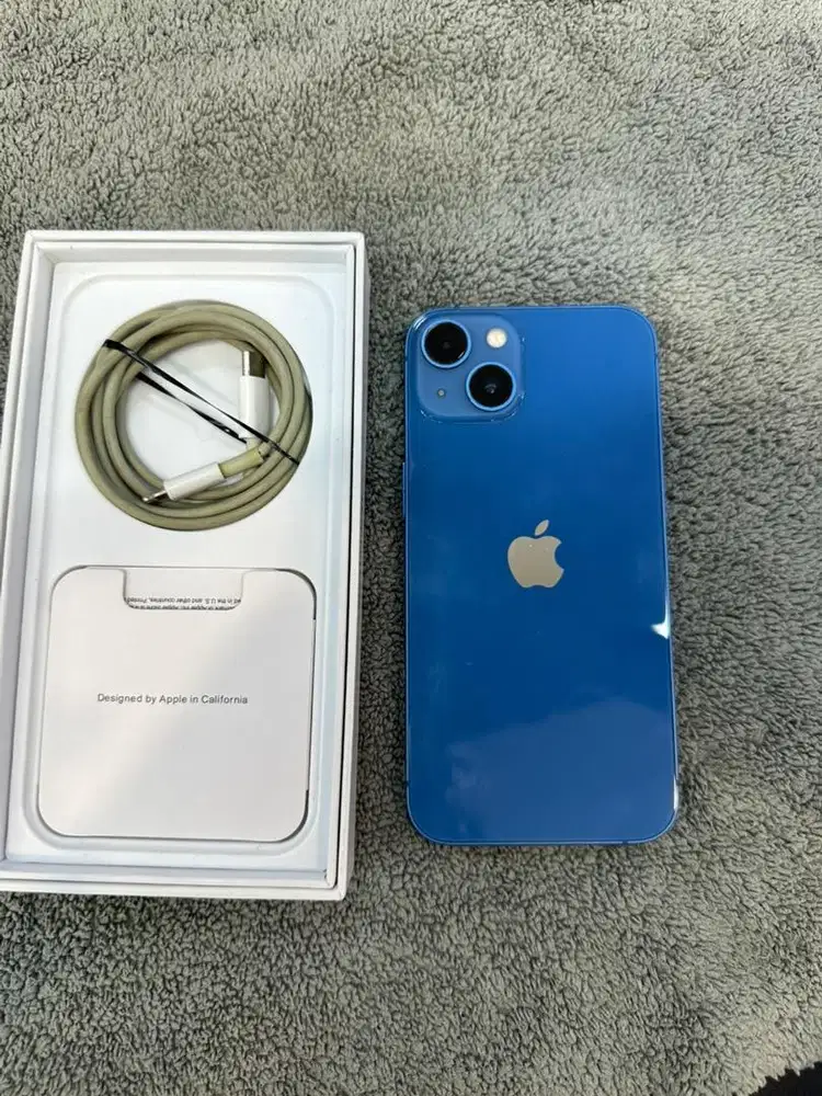 iPhone 13 128GB Blue Ex iBox BH 80% lengkap