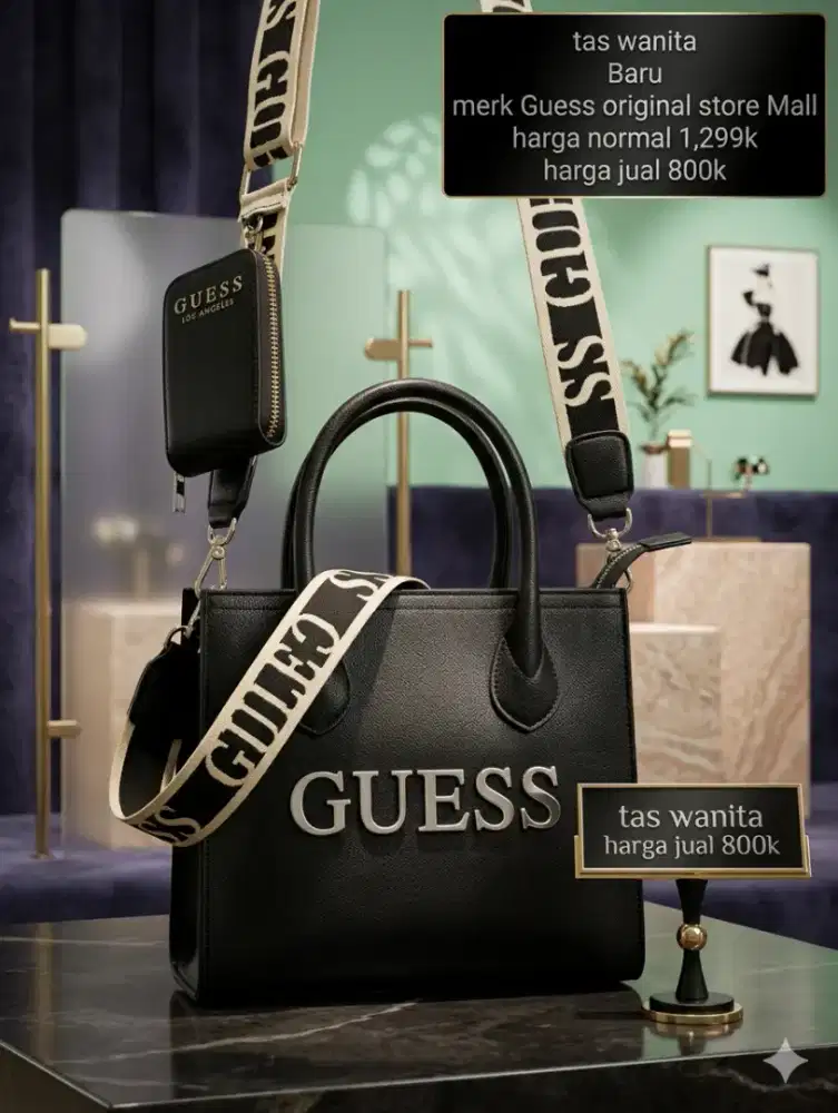 Tas wanita guess original mall harga diskon