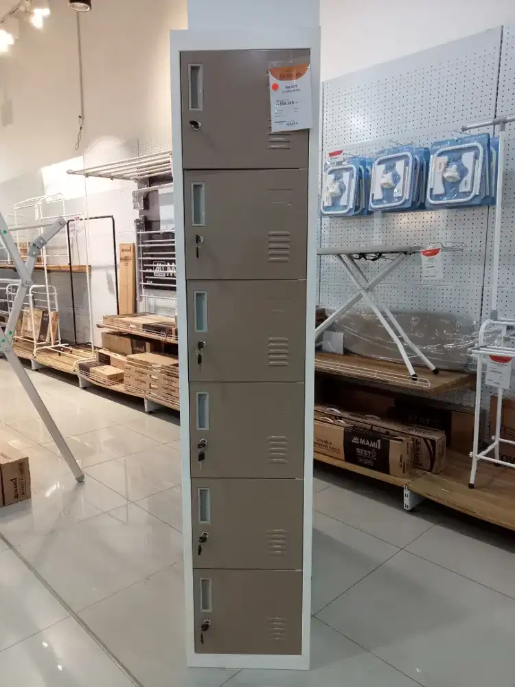 Kredit Locker 6 Doors Scandia (Grey, Brown)